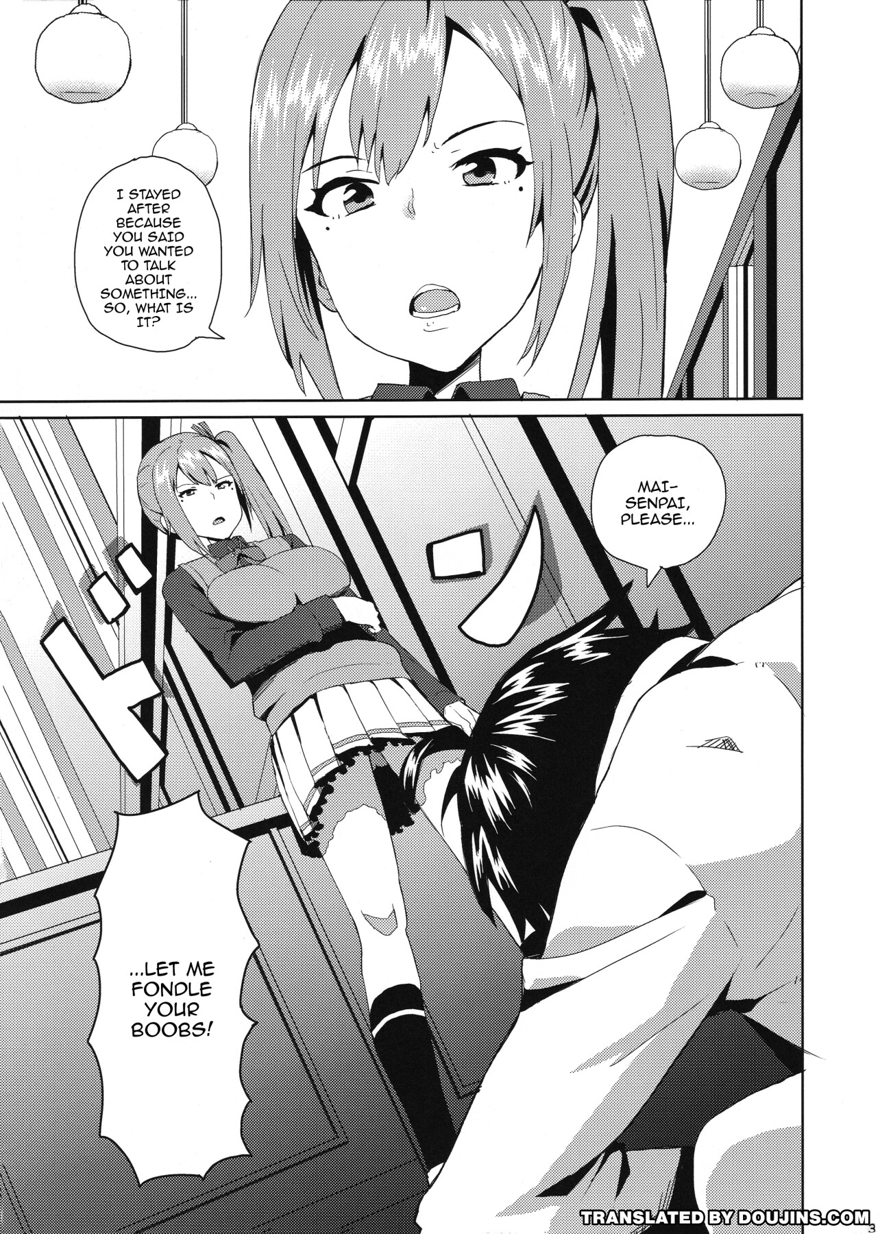Hentai Manga Comic-I Want To Fondle Mai-senpai's Boobs-Read-2
